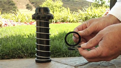 testing the seal on a rotor sprinkler head|hunter industries rotor leak.